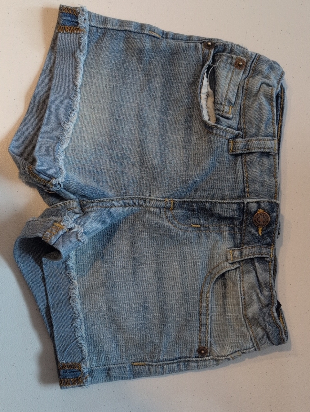 Lucky Brand Light Blue Denim Girls' Frayed Hem Shorts